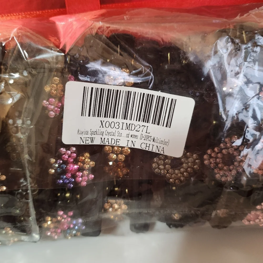 NWT Hair Accessory Hair‎ Clips: 20PCS Sparkling Crystal Stone Braided Barrettes